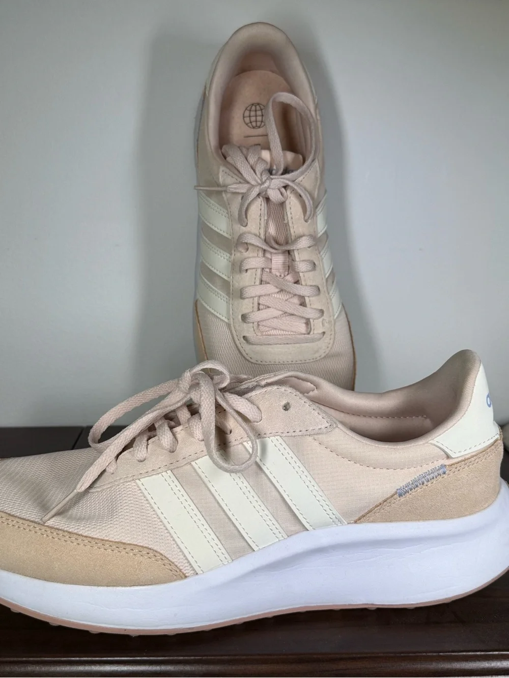 adidas Women's Run 70s Light Pink and Cream Runner Sneakers size 10